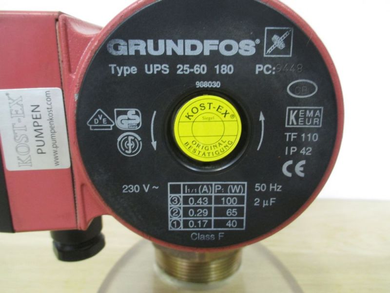 Pumpe Grundfos UPS 25-60 180 Heizungspumpe 1 x 230 V Umwälz Pumpenkost  P16/443 