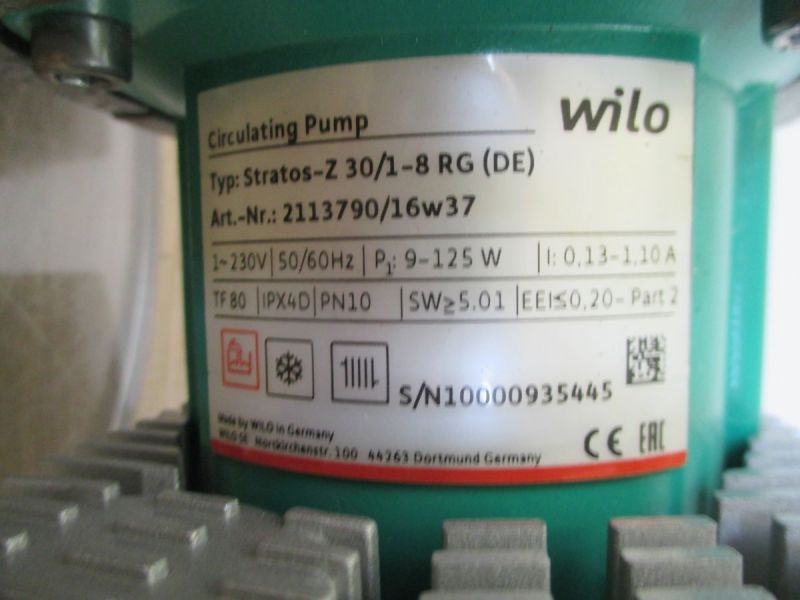 Pumpe Wilo Stratos Z 30 /1 - 8 Brauchwasserpumpe 1 x 230 V Trinkwasser  P20/29