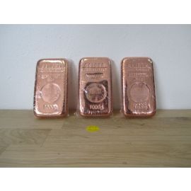 Kupfer Barren 3 x 1kg CU Bar Fine Copper Ingot 999,9 Zertifiziert Fein€ 46,50 /kg