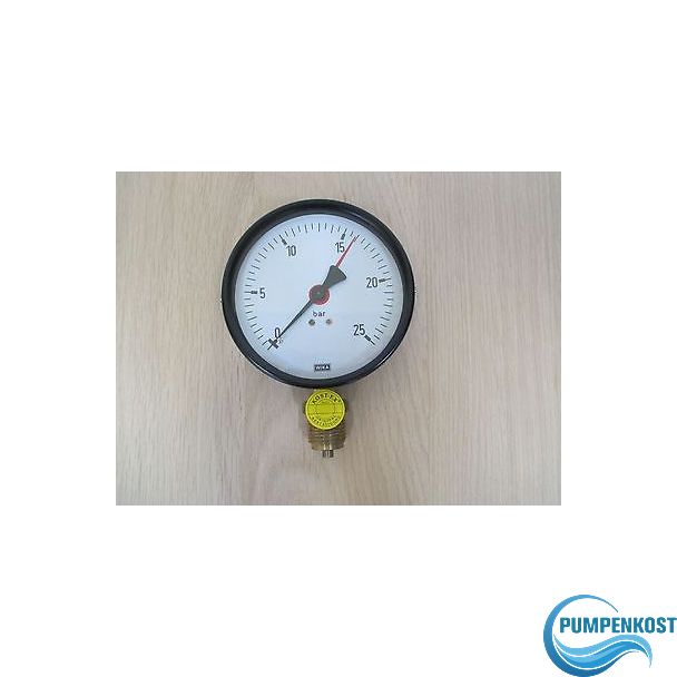 Wika Manometer 0 - 25 bar 100 mm 1 / 2 Zoll Druckmesser Pumpenkost S16/190