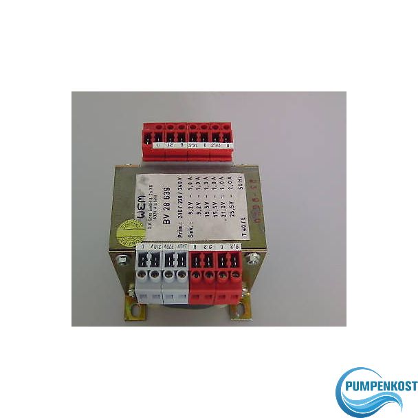 Trafo WEM  BV 28 639pri 210 V 220 V 240 V sec 9,2 V - 25,5 V Bestnr.:T10/107