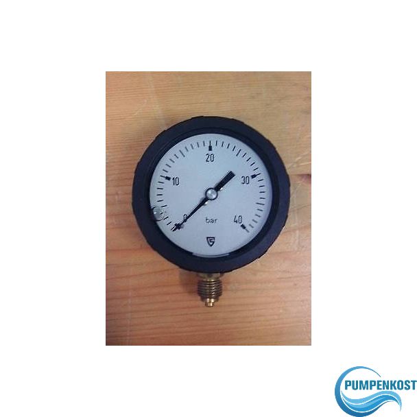 Druckmanometer RKG 63-1  40 bar Anschluss 1/4 Zoll Zeigerflüssigkeitsdämpfung S10/118