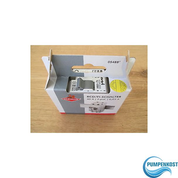 düwi RCD 40A 2 pol IP 40 FI-Schalter 30mA 230 V Fehlerstromschutzschalter T13/21