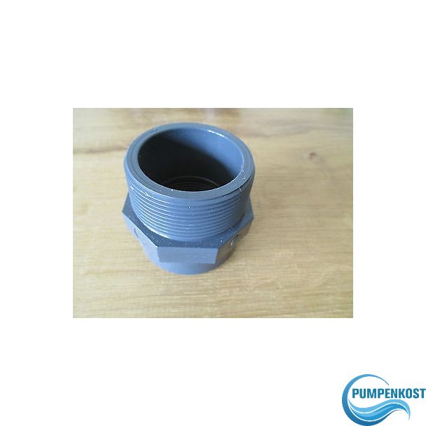 PVC Fittings Astore 2'' x 1'' 1/4   2" AG   1 1/4" IG Gewinde PUMPENKOST S13/332