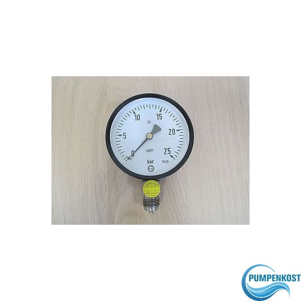 HG Manometer 0 - 25 bar 100 mm 1 / 2 Zoll Druckmesser Pumpenkost S16/213