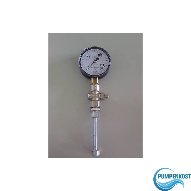 Druckmanometer 160 mbar Manometerhahn Weishaupt  S10/26a