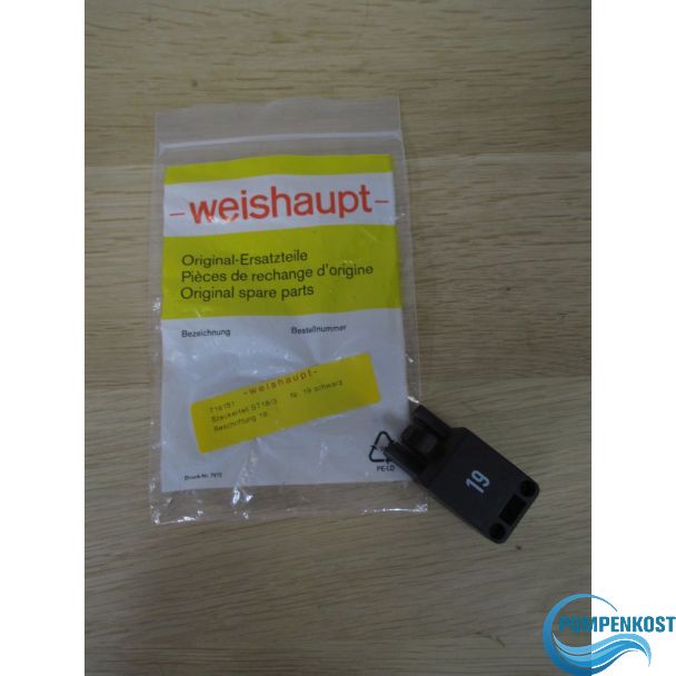 weishaupt 716151 Steckerteil Thermo ST18/3 schwarz Nr. 19 Ersatzeil K17/1036