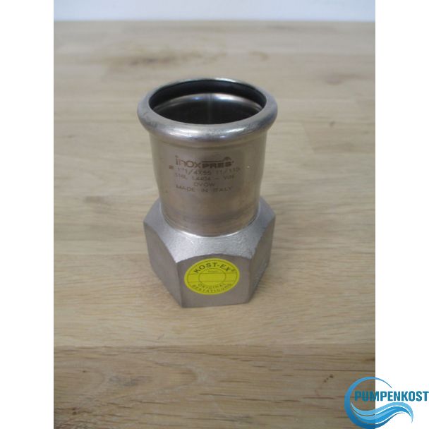 Inox Übergangsmuffe 1 1/4 x 35 mm IG Edelstahl 1.4404 Press Fitting K17/221 