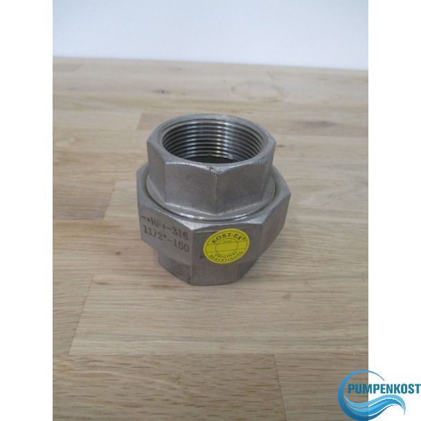 Edelstahl Sechskant Verschraubung 1 1/2 Zoll - 150 HF 316 Fitting K17/73