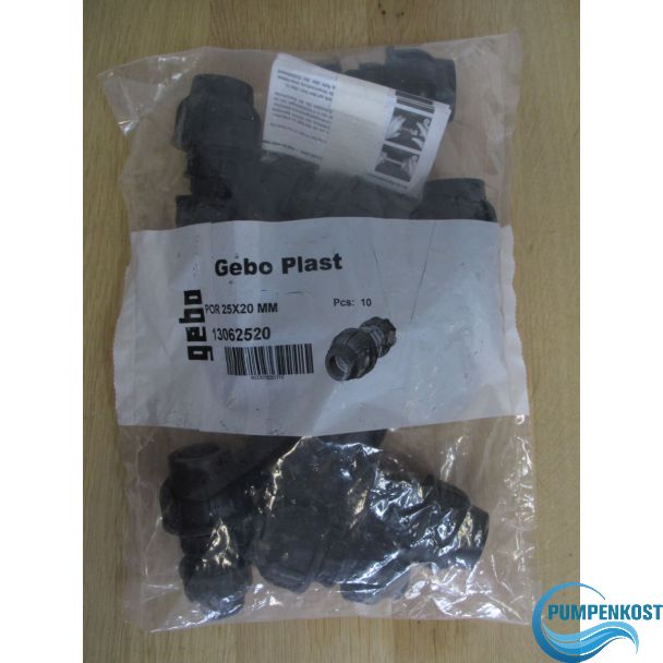 Gebo Kupplung POR 25x20 mm Verschraubung 13062520 Muffe reduziert K18/27