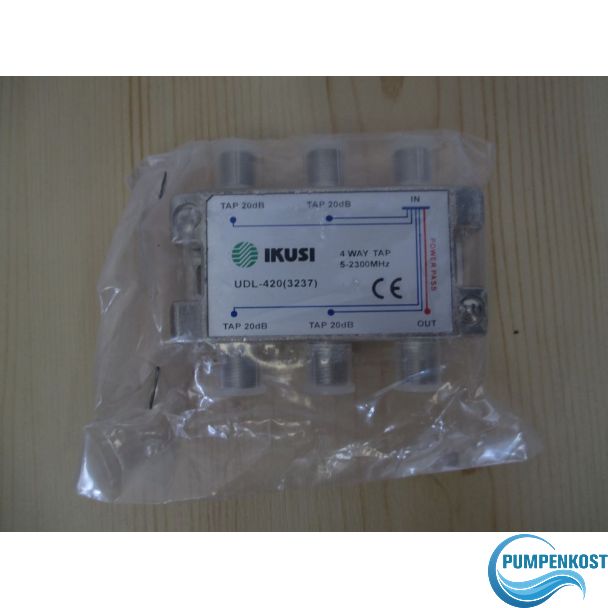 Ikusi 4 Way Tap UDL - 420 (3237) 5-2300 MHz Power Pass K18/38