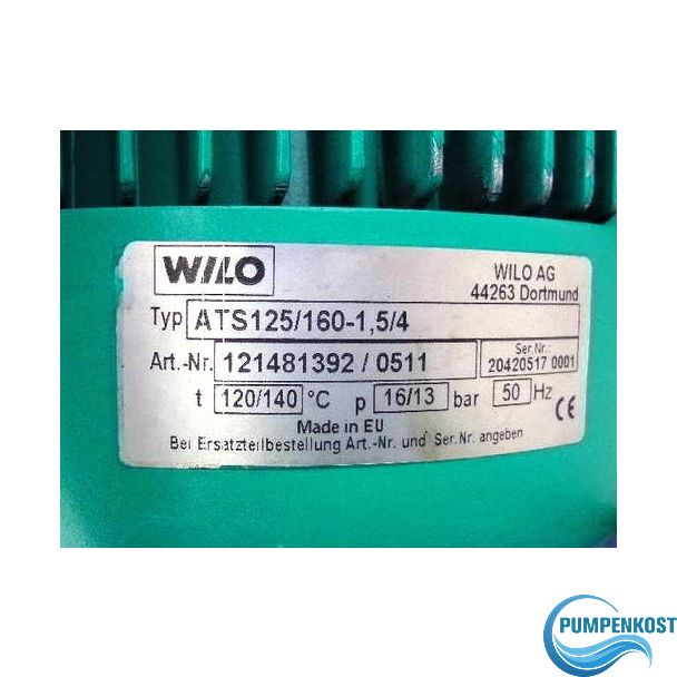 Wilo ATS 125/160-1,5/4 Pumpenmotor AF90L/4I11 Trockenläuferpumpe  P12/288