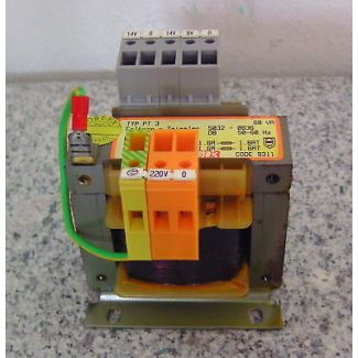 Trafo Fa. Block mit primär 220 V 0,32 A sekundär 8 V 2 x  14 V 1,6 A 60 VA   T8/82