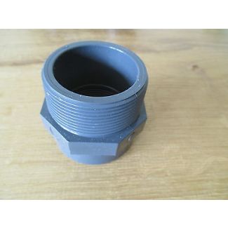 PVC Fittings Astore 2'' x 1'' 1/4   2" AG   1 1/4" IG Gewinde PUMPENKOST S13/332