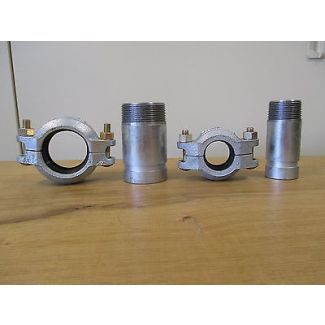 Victaulic 2 x Kupplung und  2 x Stutzen für Grundfos Pumpe CRN 60,3 Clamp Schelle S16/72