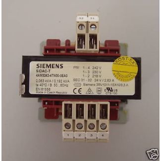 Siemens SIDAC-T 4AM3242-4TN00-0EA0 Trafo  230 - 24 V 63 VA 2,63 A T10/88