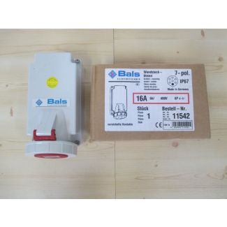 Bals 11542 Wandsteckdose CEE Steckdose 16 A 7- polig 6 h 400 V KOST-EX K18/144