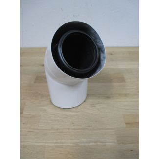 Atec Abgas Bogen 45° DN 80 / 125 Edelstahl weiß beschichtet Nr 711715    K18/164 