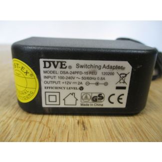 Netzgerät 230 V 12 V DC 2 A DVE DSA-24PFD-15FEU Adapter Power Supply K18/390