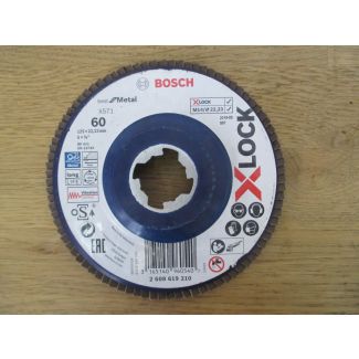 Bosch XLOCK Fächerschleifscheibe X571 K 60 für Metall DN 125 K18/529