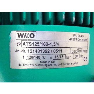 Wilo ATS 125/160-1,5/4 Pumpenmotor AF90L/4I11 Trockenläuferpumpe  P12/288